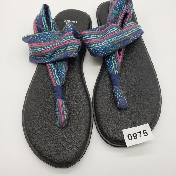 Sanuk Women US 10 multicolor yoga sling 2 sandals tribal print 1020239 stretch - Picture 9 of 9